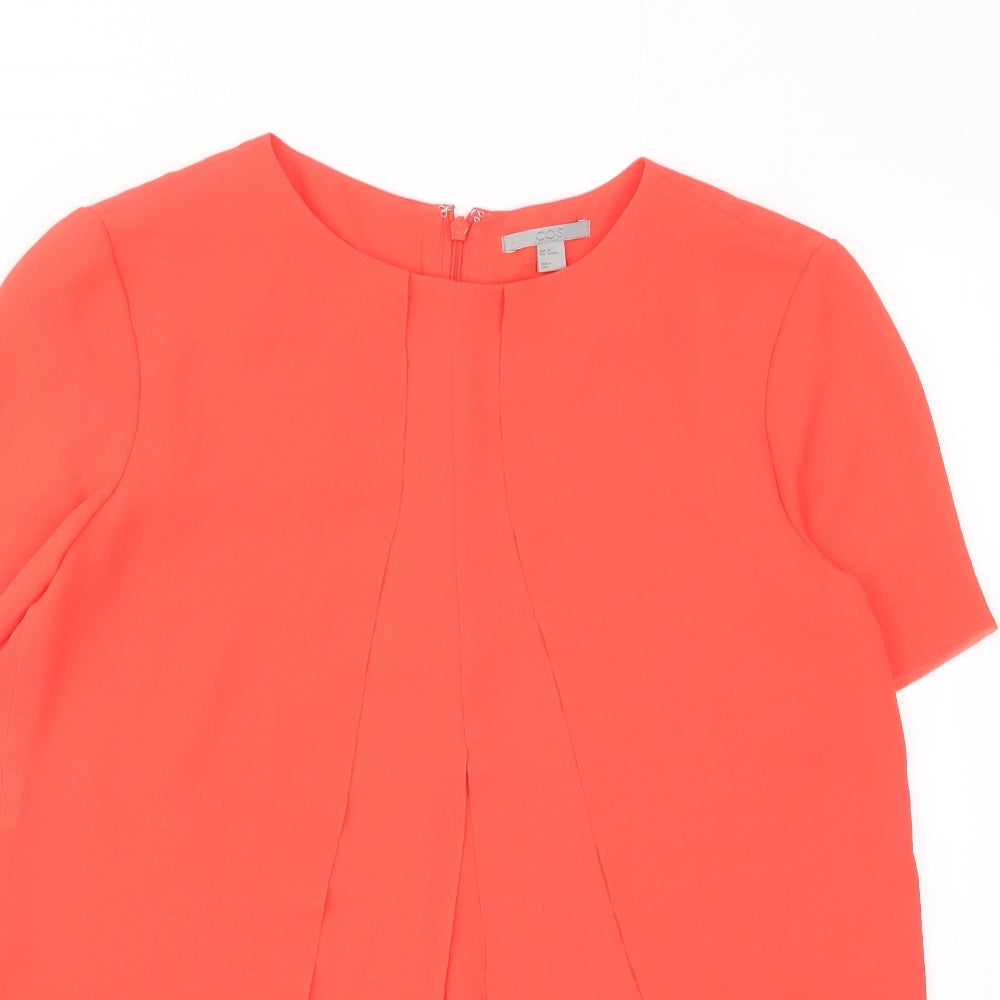 Womens UK Size 6 COS Red Basic T-Shirt