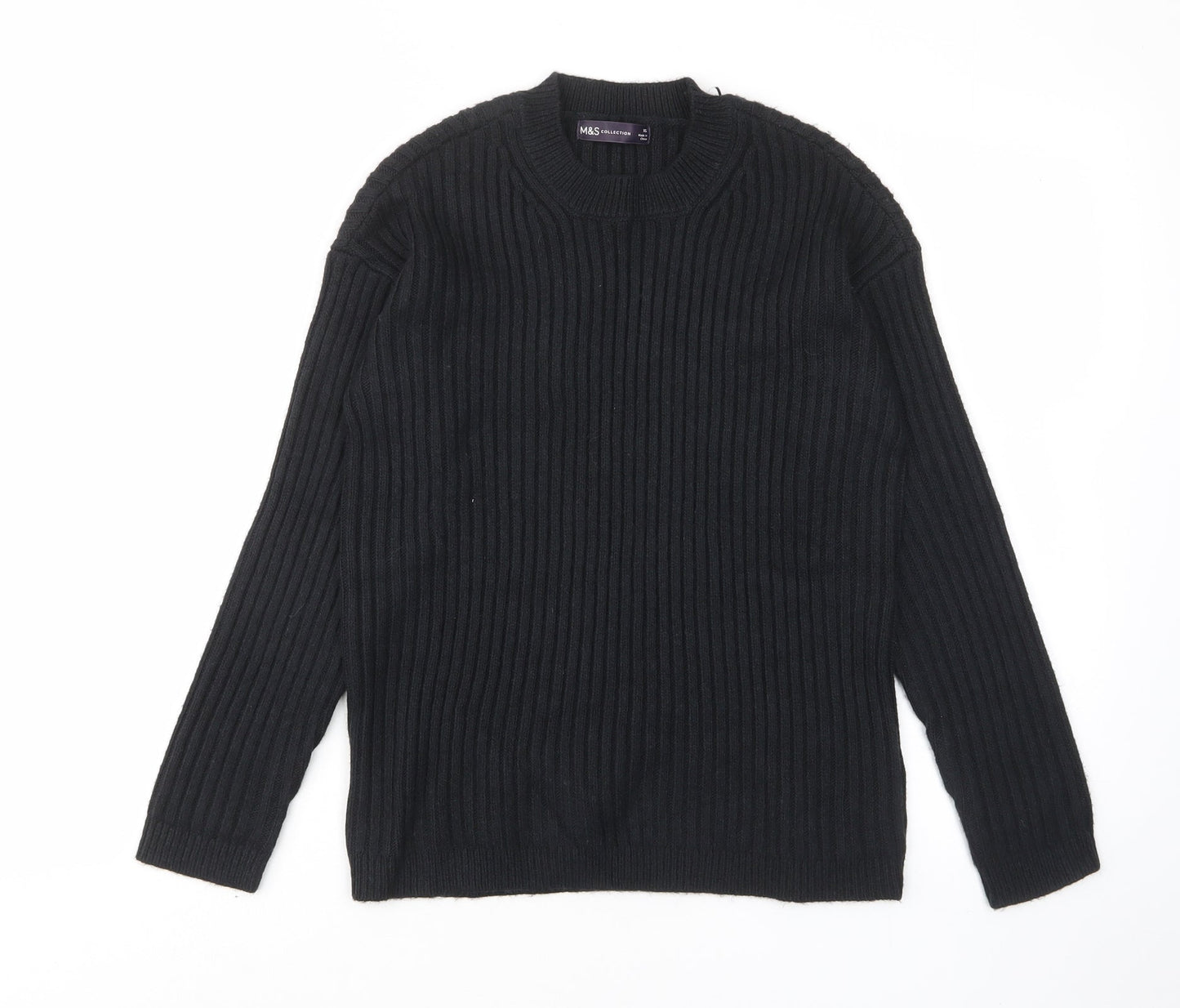 Womens UK Size XS Marks and Spencer Black Pullover Jumper
