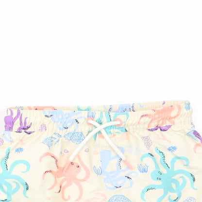Marks and Spencer Baby Multicoloured Geometric Polyester Cropped Trousers Size 12-18 Months Drawstring - Jellyfish, Swim Short