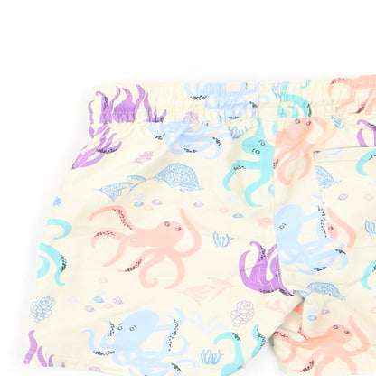 Marks and Spencer Baby Multicoloured Geometric Polyester Cropped Trousers Size 12-18 Months Drawstring - Jellyfish, Swim Short