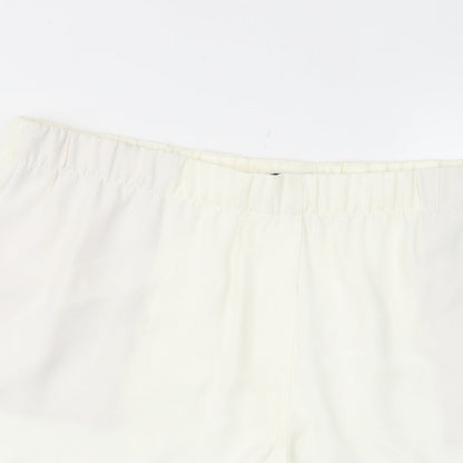 Marks and Spencer Womens Ivory Polyester Basic Shorts Size 20 L7 in Regular Pull On - Elastic waist, Pockets