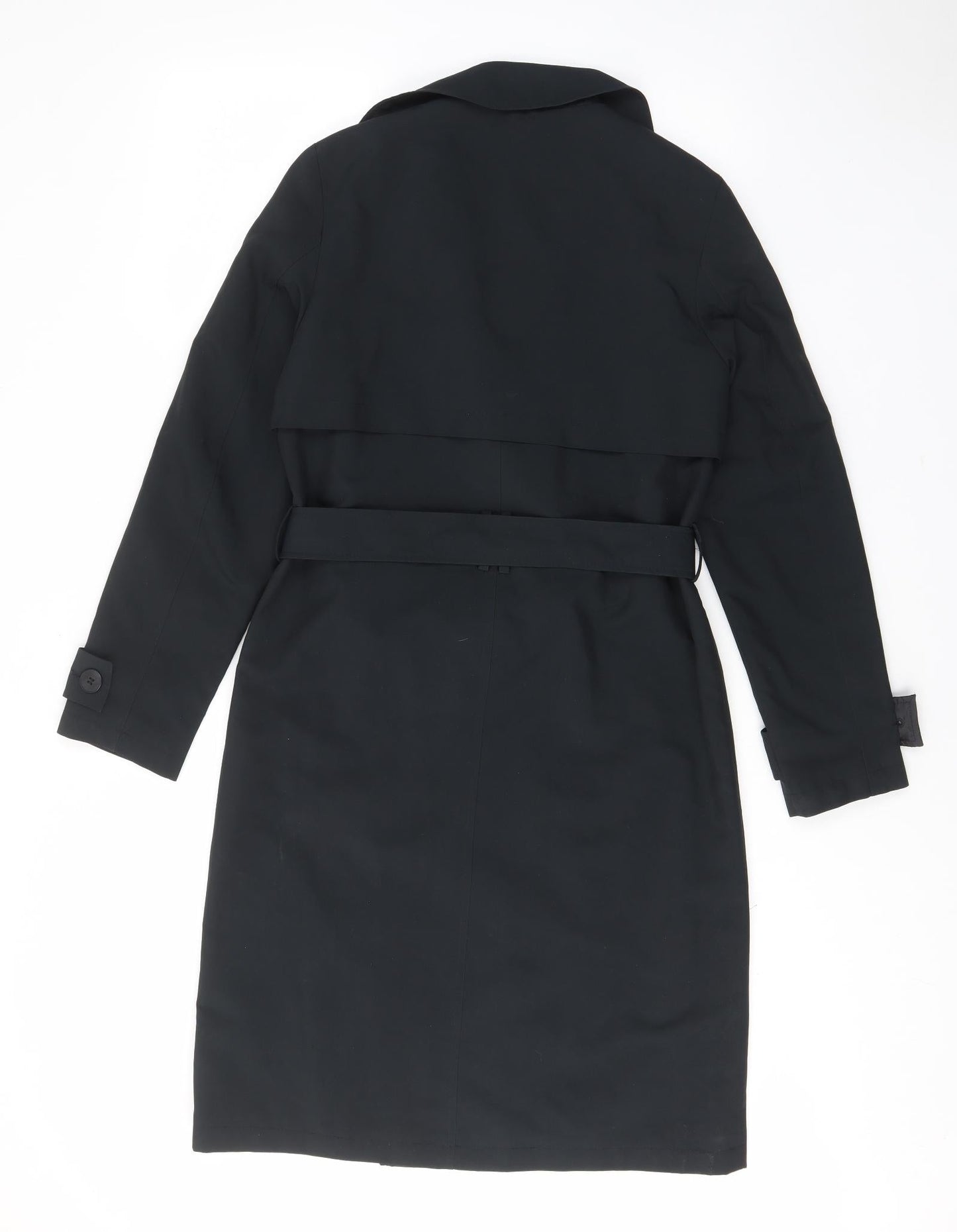 Womens UK Size 8 Marks and Spencer Black Overcoat