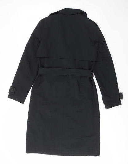Womens UK Size 8 Marks and Spencer Black Overcoat