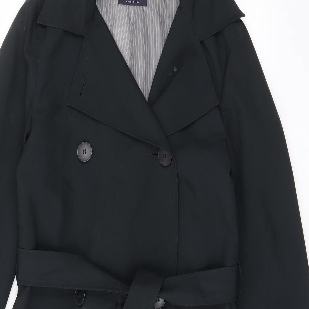 Womens UK Size 8 Marks and Spencer Black Overcoat