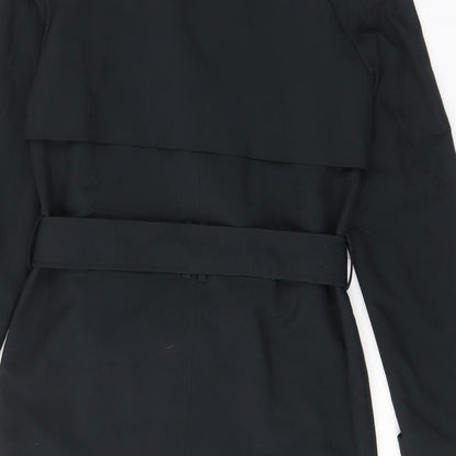 Womens UK Size 8 Marks and Spencer Black Overcoat