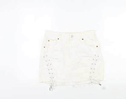 Womens UK Size 10 Topshop Mini Denim Skirt