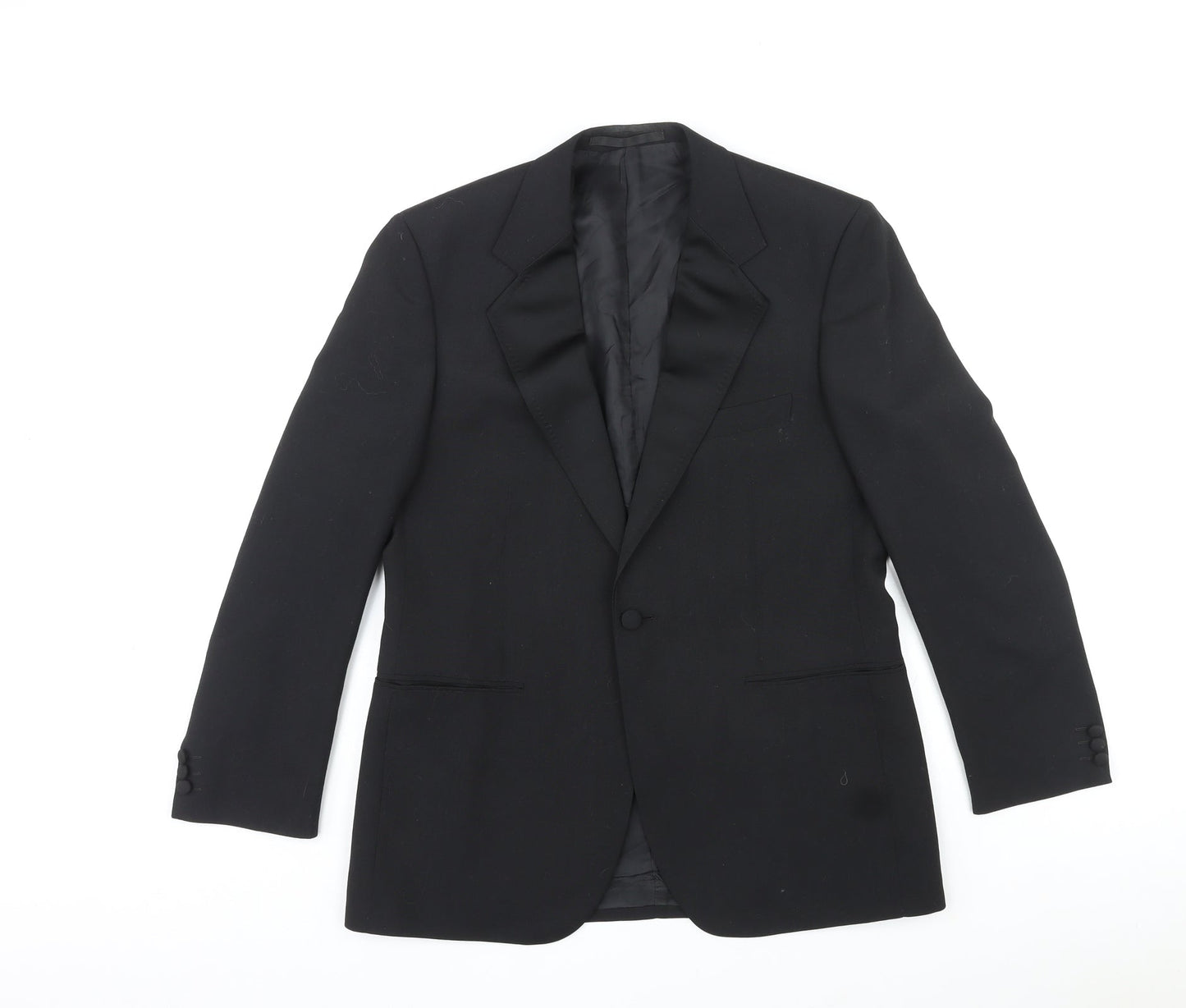 Steegan Mens Black Polyester Jacket Suit Jacket Size 38 Regular