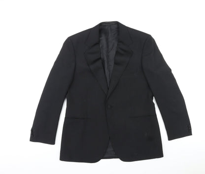 Steegan Mens Black Polyester Jacket Suit Jacket Size 38 Regular