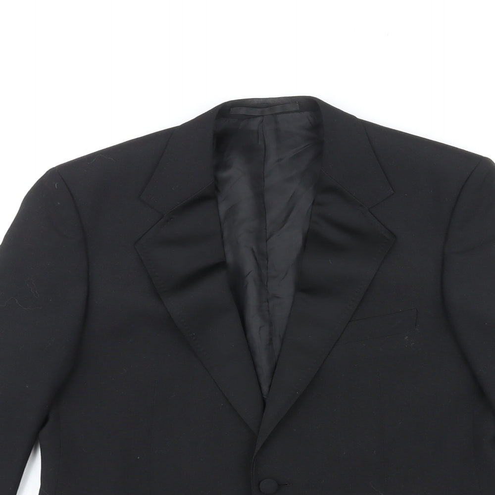 Steegan Mens Black Polyester Jacket Suit Jacket Size 38 Regular