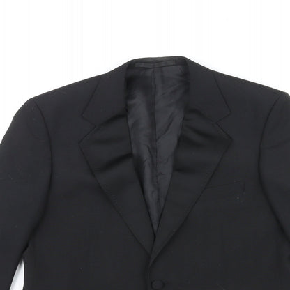 Steegan Mens Black Polyester Jacket Suit Jacket Size 38 Regular