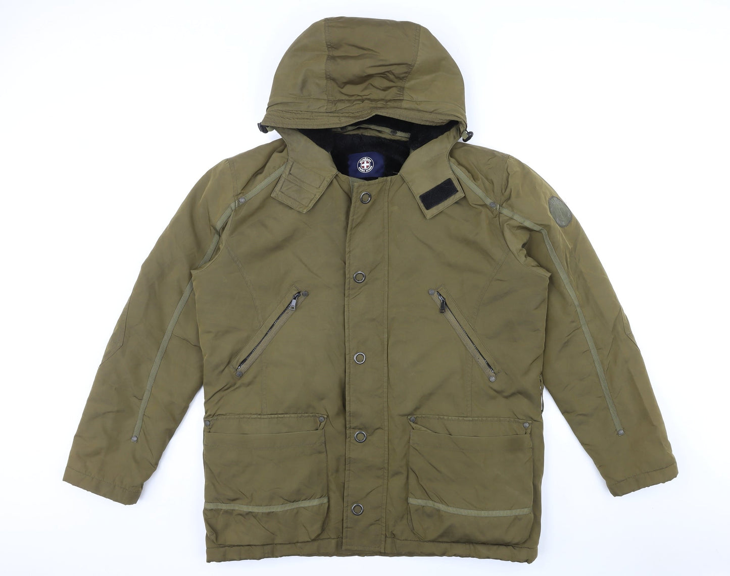 Mens UK Size L Strellson Green Rain Coat