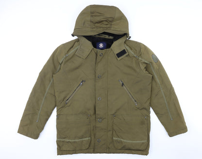 Mens UK Size L Strellson Green Rain Coat