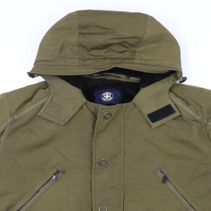 Mens UK Size L Strellson Green Rain Coat