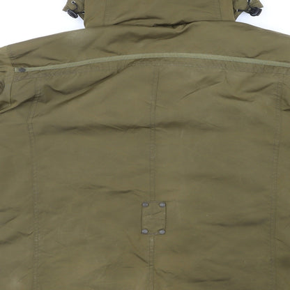 Mens UK Size L Strellson Green Rain Coat