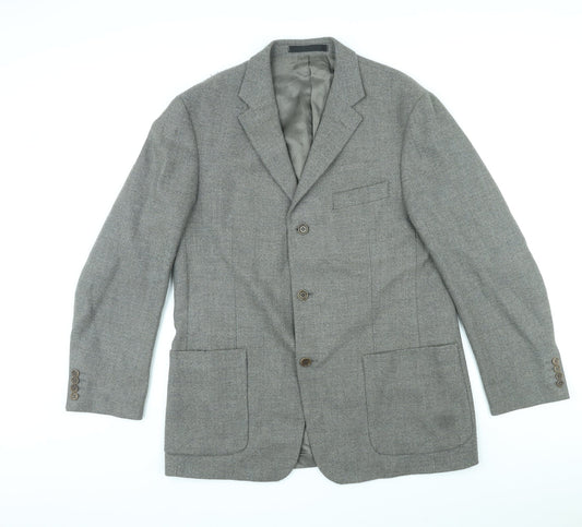 Mens UK Size M St Michael Regular Grey Suit Jacket
