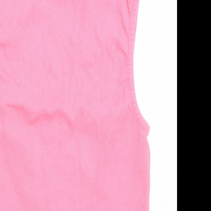 Womens UK Size 14 New Look Pink Basic Tank