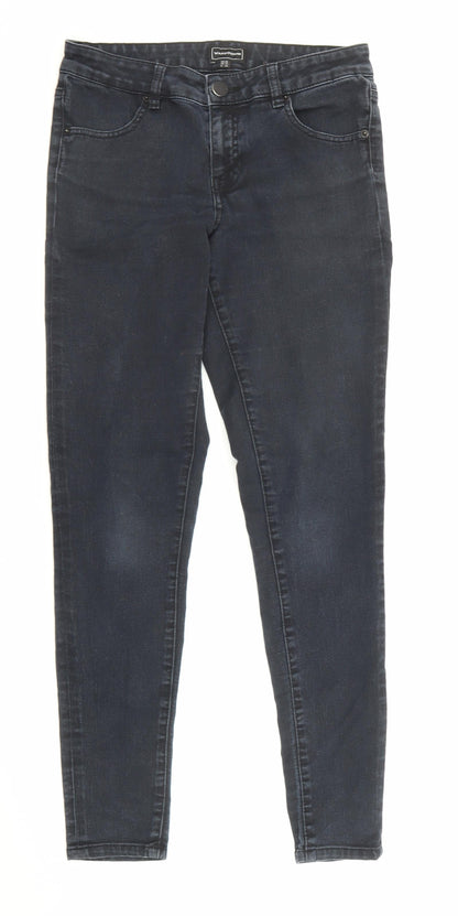 Womens UK Size 10 Warehouse Regular Fit Skinny Black Jeans