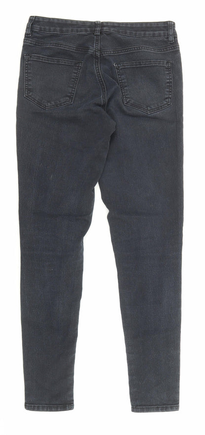 Womens UK Size 10 Warehouse Regular Fit Skinny Black Jeans