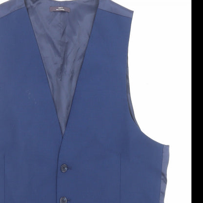 Mens UK Size 40 Marks and Spencer Regular Blue Suit Jacket