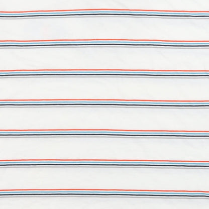 Marks & Spencer Boys White Striped Cotton Basic Polo Size 9-10 Years Collared Button