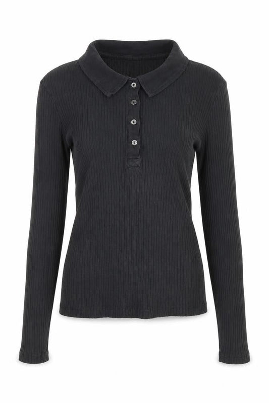 Womens UK Size L Only Black Basic Button-Up