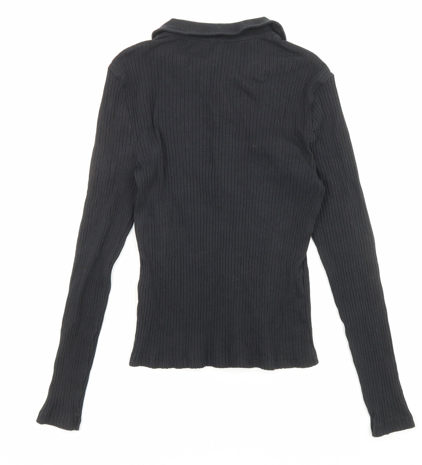 Womens UK Size L Only Black Basic Button-Up