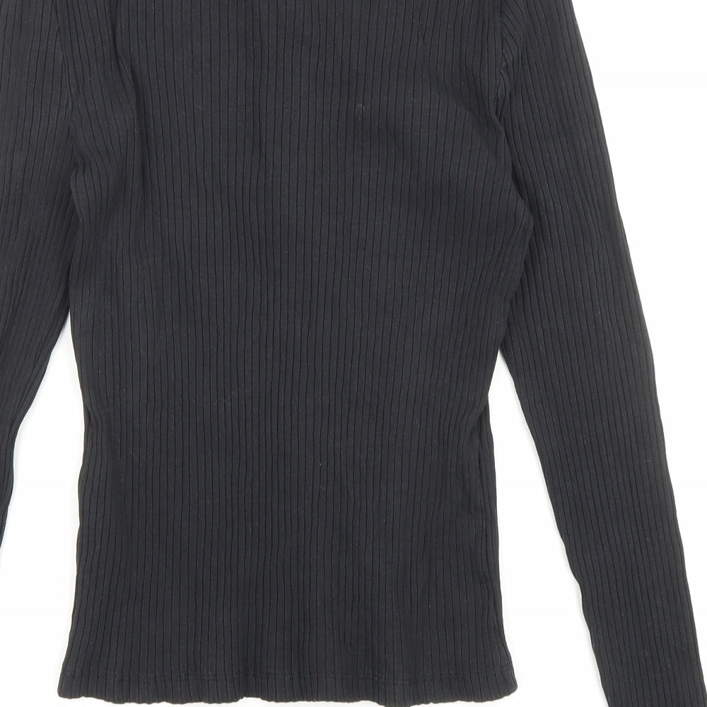 Womens UK Size L Only Black Basic Button-Up