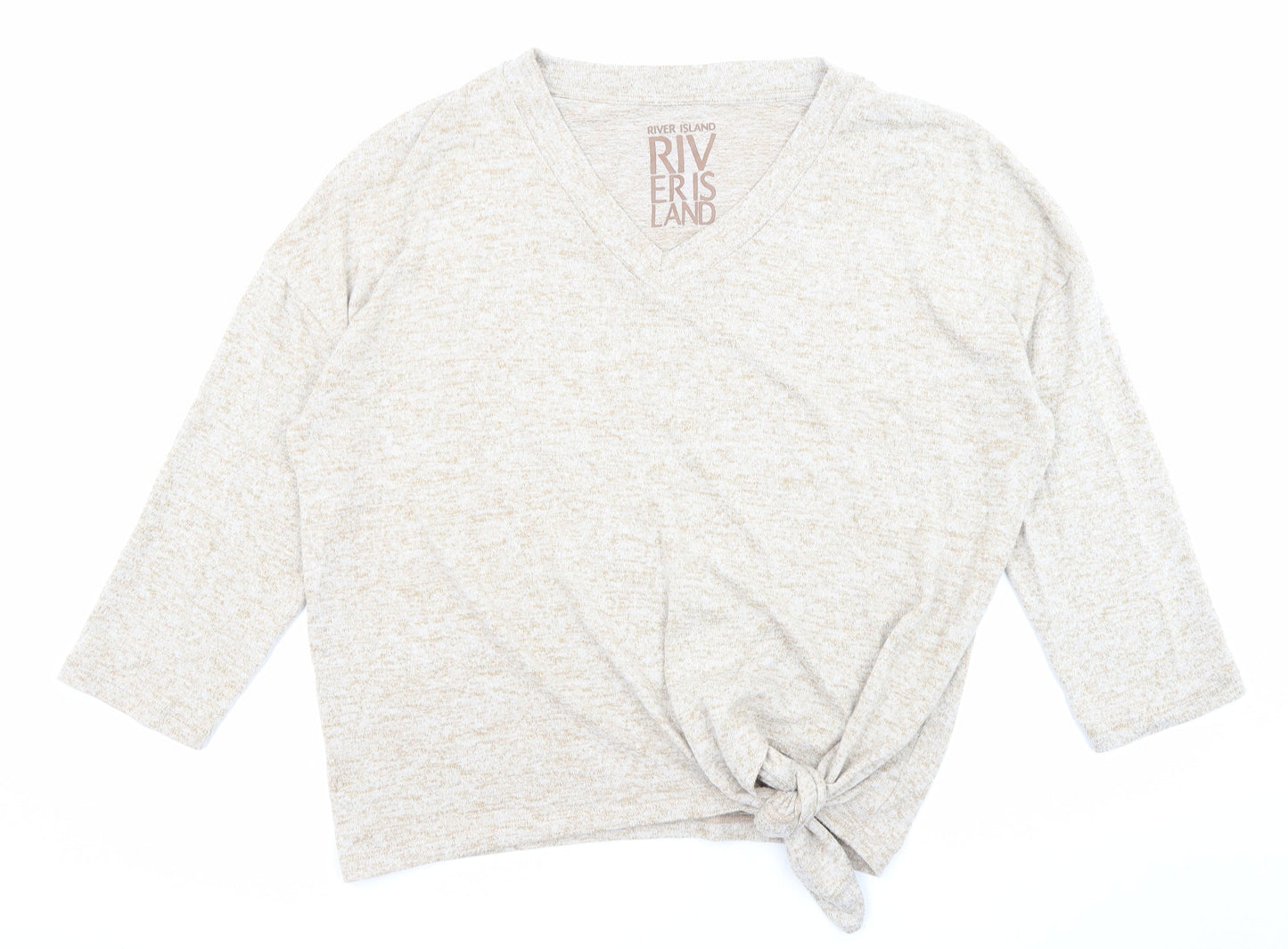 Womens UK Size S River Island Beige Pullover Jumper
