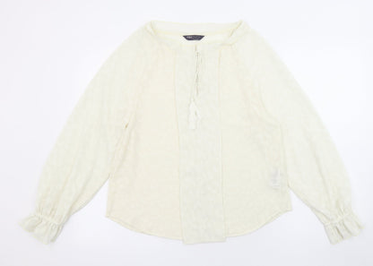 Womens UK Size 6 Marks and Spencer Ivory Basic Blouse
