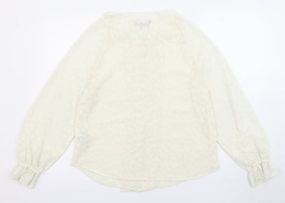 Womens UK Size 6 Marks and Spencer Ivory Basic Blouse