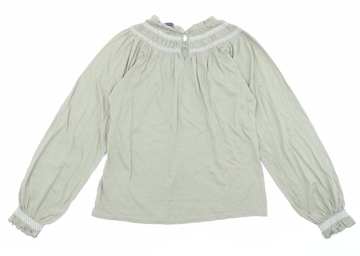 Womens UK Size 6 Marks and Spencer Green Basic T-Shirt