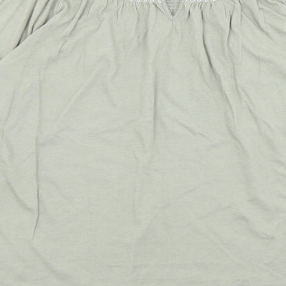 Womens UK Size 6 Marks and Spencer Green Basic T-Shirt
