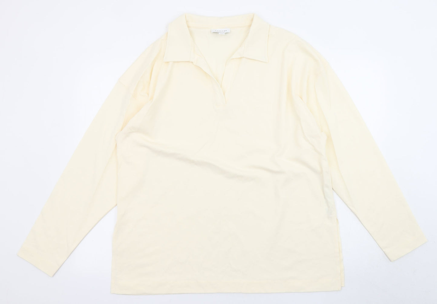 Womens UK Size S Topshop Ivory Basic T-Shirt
