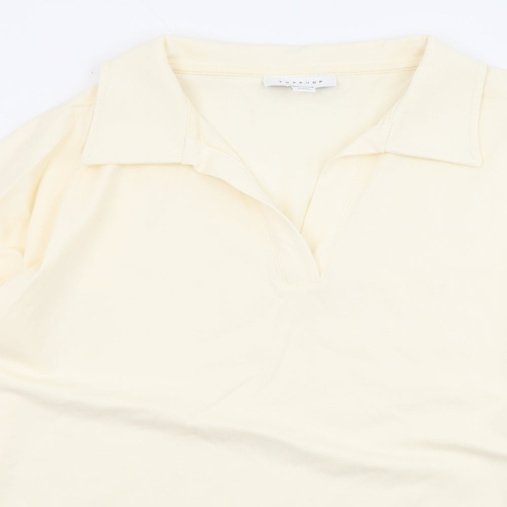 Womens UK Size S Topshop Ivory Basic T-Shirt