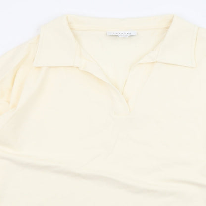 Womens UK Size S Topshop Ivory Basic T-Shirt