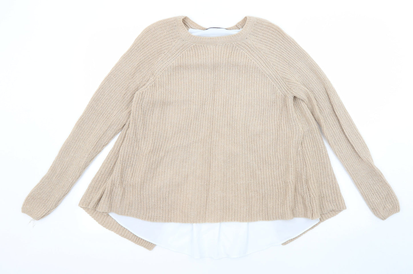 Womens UK Size 8 Marks and Spencer Beige Pullover Jumper