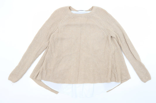 Womens UK Size 8 Marks and Spencer Beige Pullover Jumper