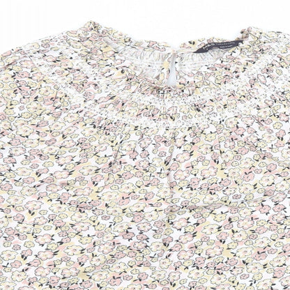 Womens UK Size 6 Marks and Spencer Multicoloured Basic T-Shirt