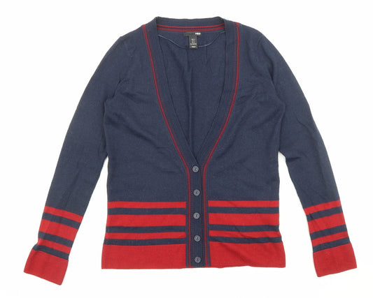 Womens UK Size S H&M Blue Cardigan Jumper