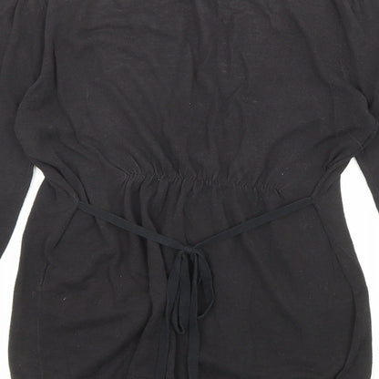 Womens UK Size 10 Warehouse Black Cardigan Jumper