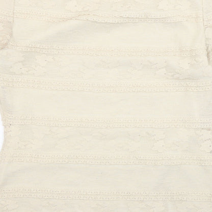 Womens UK Size 10 Phase Eight Beige Basic T-Shirt