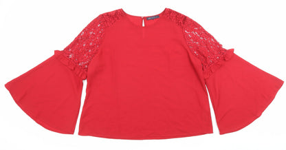 Womens UK Size 20 Marks and Spencer Red Basic Blouse