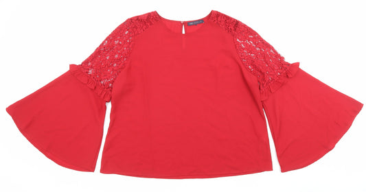 Womens UK Size 20 Marks and Spencer Red Basic Blouse