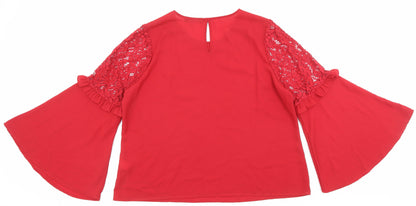 Womens UK Size 20 Marks and Spencer Red Basic Blouse