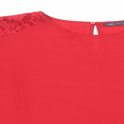 Womens UK Size 20 Marks and Spencer Red Basic Blouse