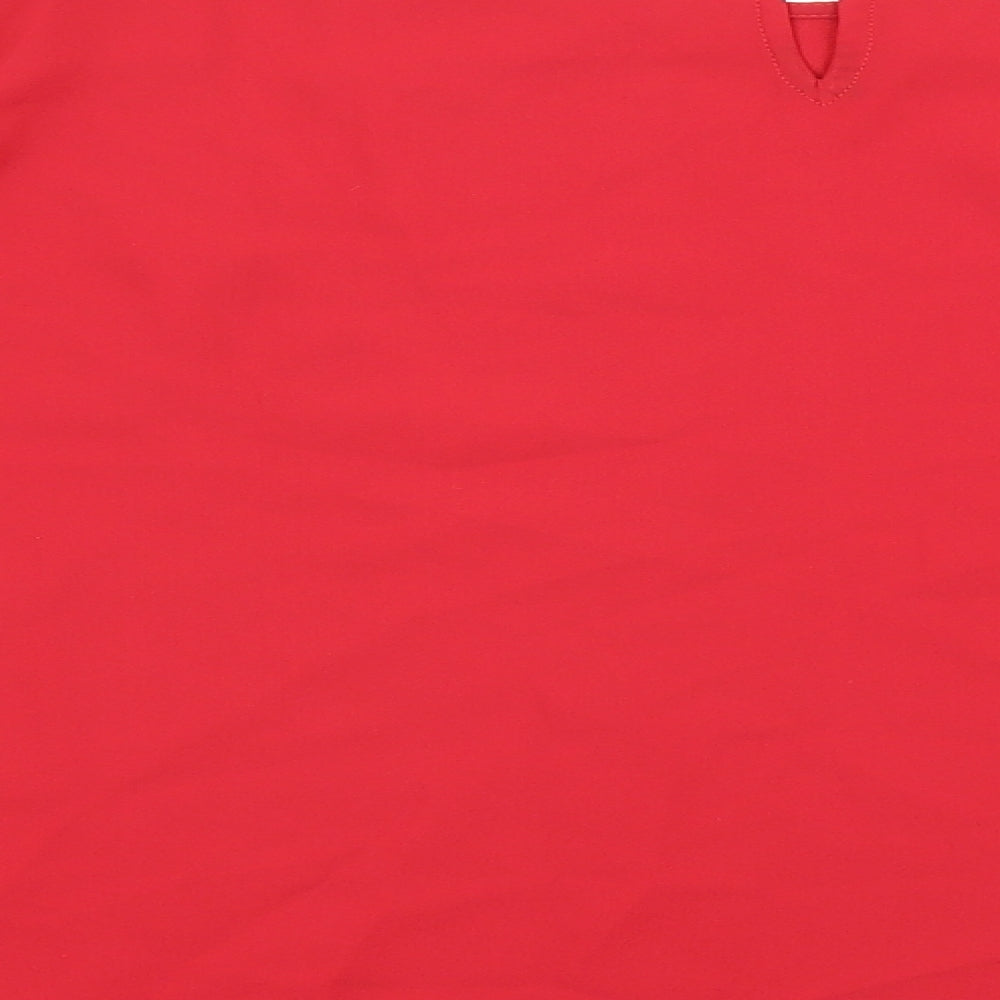 Womens UK Size 20 Marks and Spencer Red Basic Blouse