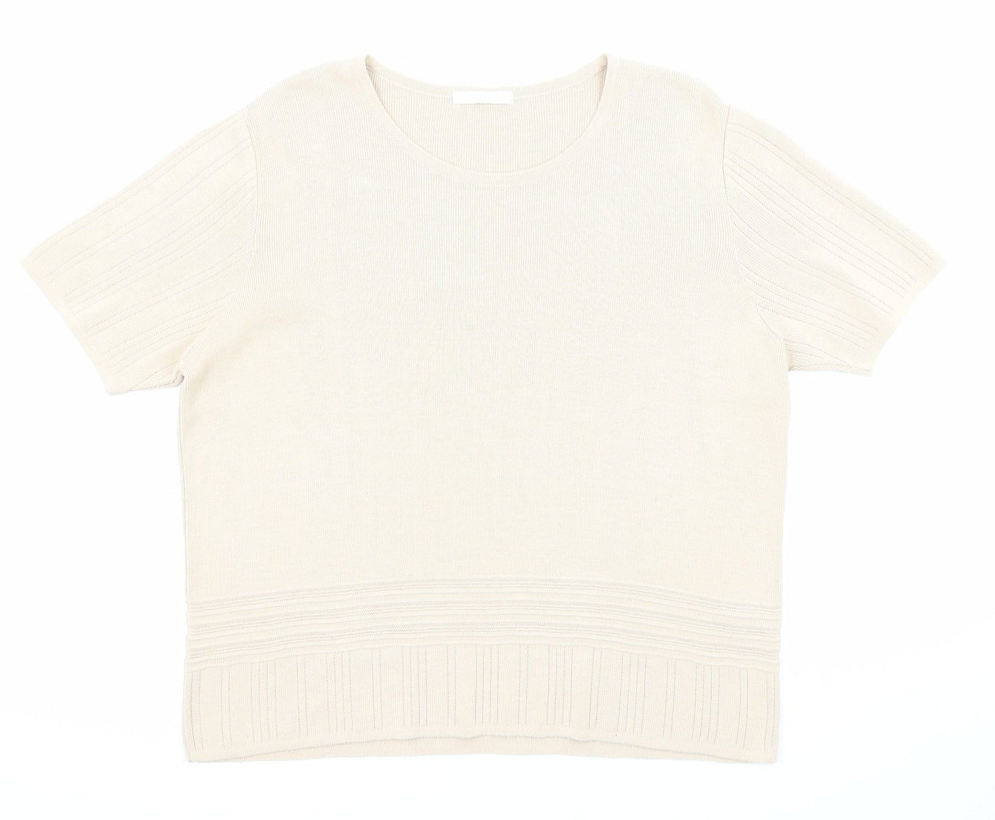 Womens UK Size 20 Marks and Spencer Beige Pullover Jumper