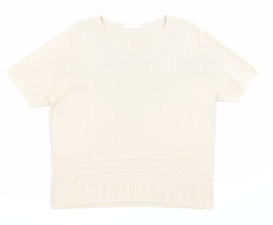Womens UK Size 20 Marks and Spencer Beige Pullover Jumper