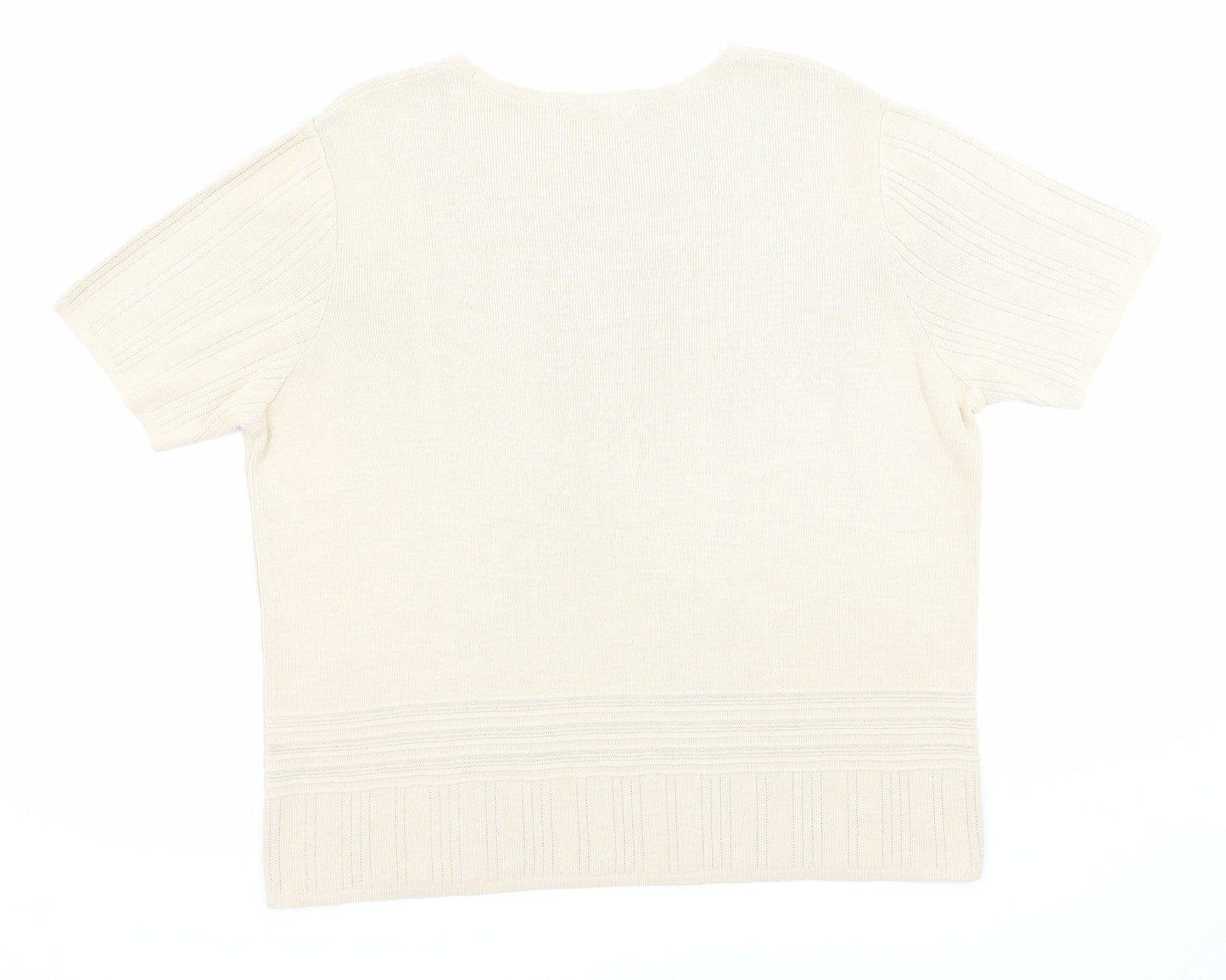 Womens UK Size 20 Marks and Spencer Beige Pullover Jumper