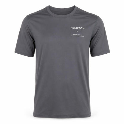 Peleton Mens Grey Nylon Jersey T-Shirt Size S Crew Neck Pullover